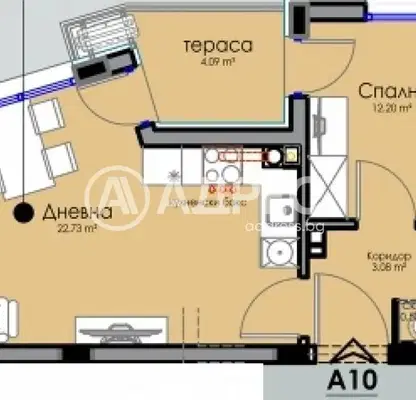 Photo 2 — 2-bedroom apartment in Burgas, Horizont