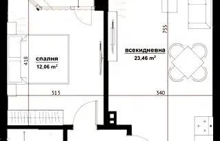 Двустаен апартамент в Бургас, Хоризонт