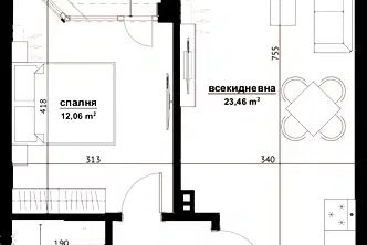 Двустаен апартамент в Бургас, Хоризонт