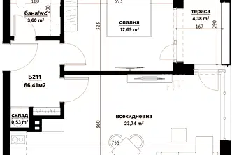 Двустаен апартамент в Бургас, Хоризонт