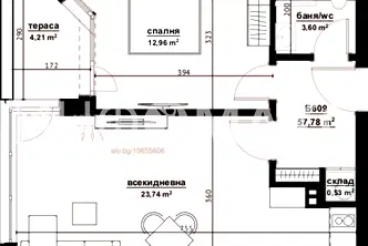 Двустаен апартамент в Бургас, Хоризонт