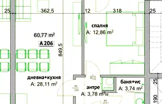 Двустаен апартамент в Бургас, Хоризонт