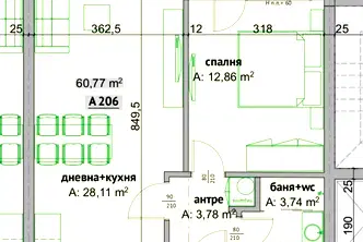 Двустаен апартамент в Бургас, Хоризонт
