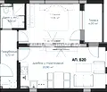 Снимка 3 — Двустаен апартамент с тераса в кв. Христо Смирненски, Пловдив