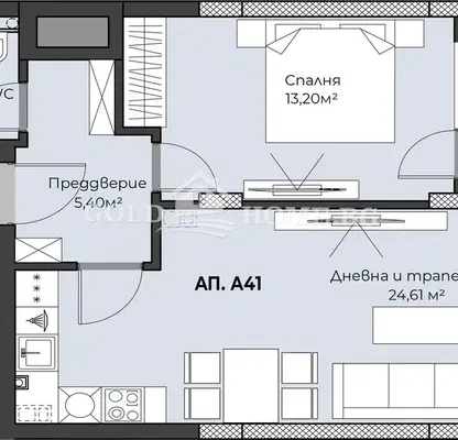 Снимка 5 — Двустаен апартамент с тераса в кв. Христо Смирненски, Пловдив