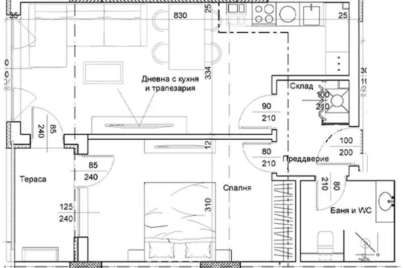 2-bedroom apartment in Plovdiv, Hristo Smirnenski
