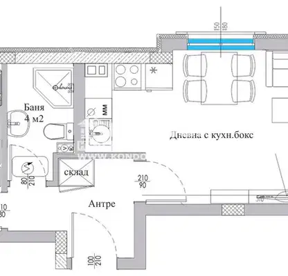 Снимка 2 — Двустаен апартамент в Пловдив, Христо Смирненски