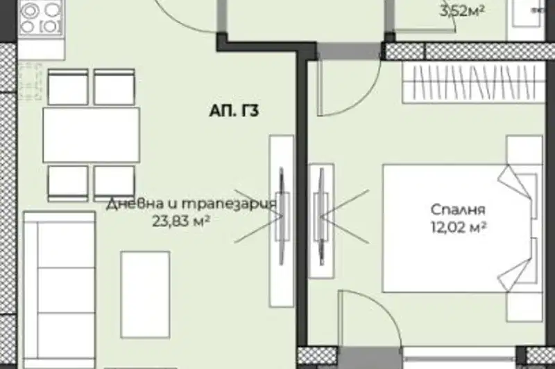 2-bedroom apartment in Plovdiv, Hristo Smirnenski
