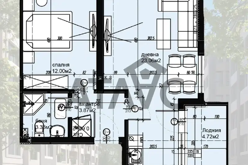 2-bedroom apartment in Plovdiv, Hristo Smirnenski