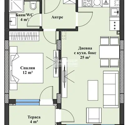 Photo 2 — 2-bedroom apartment in Plovdiv, Hristo Smirnenski