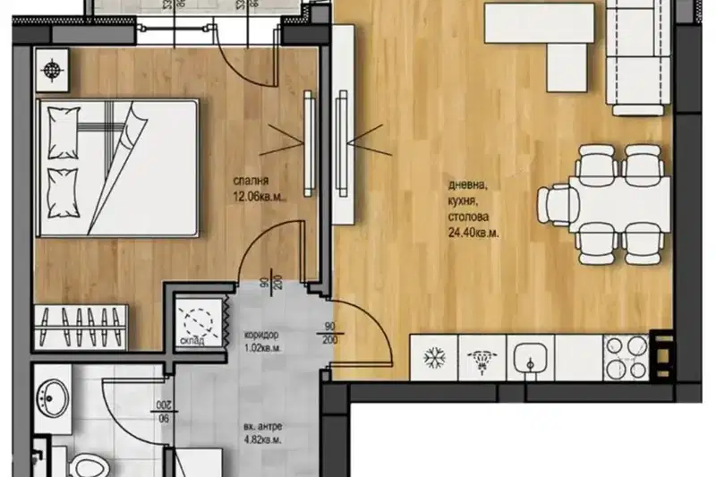 2-bedroom apartment in Plovdiv, Hristo Smirnenski