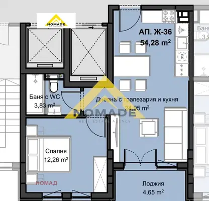 Снимка 3 — Двустаен апартамент в Пловдив, Христо Смирненски