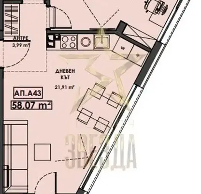 Снимка 3 — Двустаен апартамент в Пловдив, Христо Смирненски