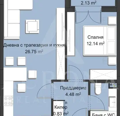 Снимка 5 — Двустаен апартамент в Пловдив, Христо Смирненски