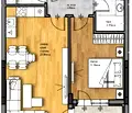 Снимка 2 — Двустаен апартамент в Пловдив, Христо Смирненски