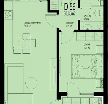 Photo 2 — 2-bedroom apartment in Plovdiv, Hristo Smirnenski