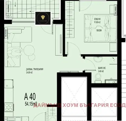 Снимка 2 — Двустаен апартамент в Пловдив, Христо Смирненски