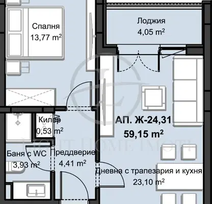 Снимка 4 — Двустаен апартамент в Пловдив, Христо Смирненски