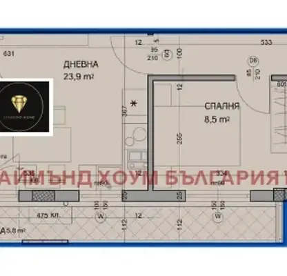 Снимка 2 — Двустаен апартамент в Пловдив, Христо Смирненски
