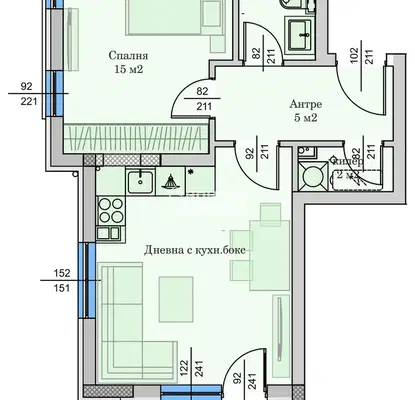 Photo 2 — 2-bedroom apartment in Plovdiv, Hristo Smirnenski