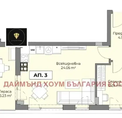 Снимка 3 — Двустаен апартамент в Пловдив, Христо Смирненски