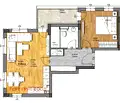 Снимка 3 — Двустаен апартамент с паркомясто в нов комплекс до Гребна База, Пловдив