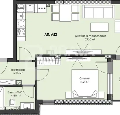 Photo 2 — 2-bedroom apartment in Plovdiv, Hristo Smirnenski