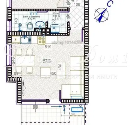 Снимка 3 — Двустаен апартамент в Пловдив, Христо Смирненски