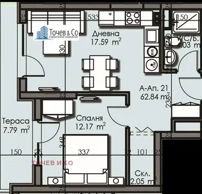 Снимка 4 — Двустаен апартамент в Бургас, Изгрев