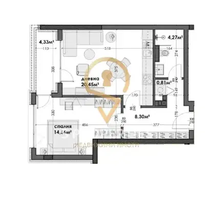 Снимка 2 — Двустаен апартамент във Варна, Изгрев
