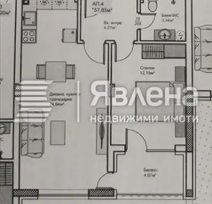 Снимка 3 — Двустаен апартамент във Варна, Изгрев