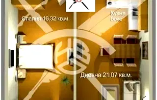 Двустаен апартамент в Бургас, Изгрев