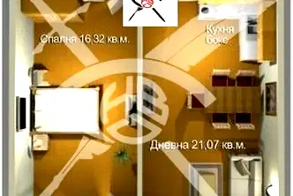Двустаен апартамент в Бургас, Изгрев