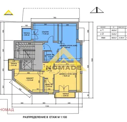 Снимка 2 — Двустаен апартамент с тераса в Каменица 1, Пловдив