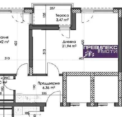 Снимка 2 — Двустаен апартамент в Каменица 2 с тераса в Пловдив