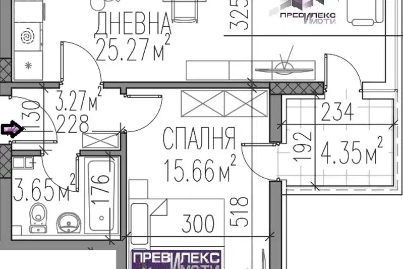 2-bedroom apartment in Plovdiv, Kamenica 2
