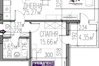 Двустаен апартамент в Пловдив, Каменица 2