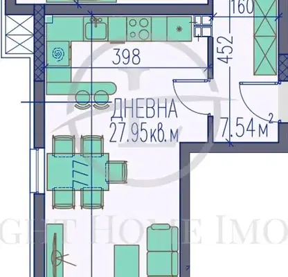 Снимка 4 — Двустаен апартамент в Пловдив, Каменица 2