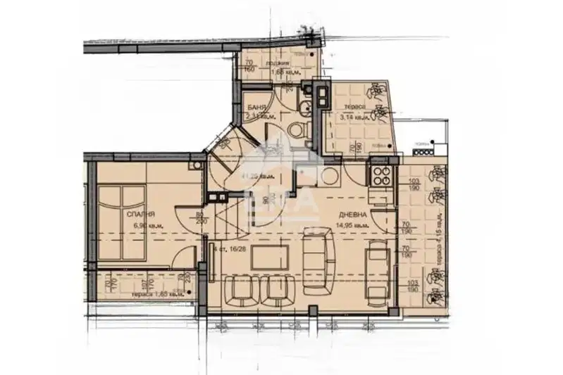 2-bedroom apartment in Varna, Kolhozen Pazar