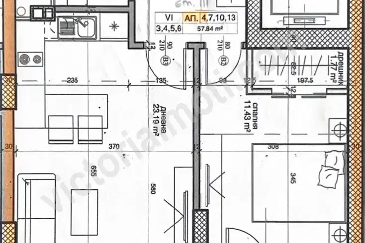 2-bedroom apartment in Sofiya, Krystova Vada