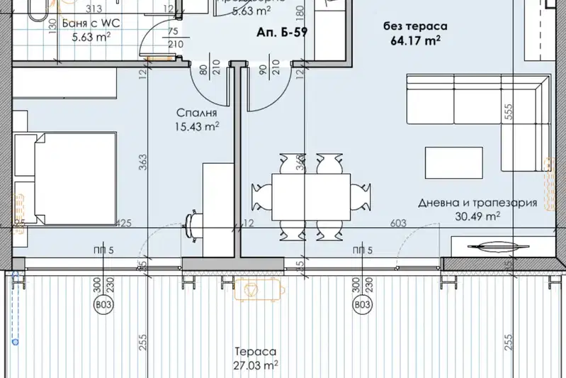 2-bedroom apartment in Plovdiv, Kyrshiyaka