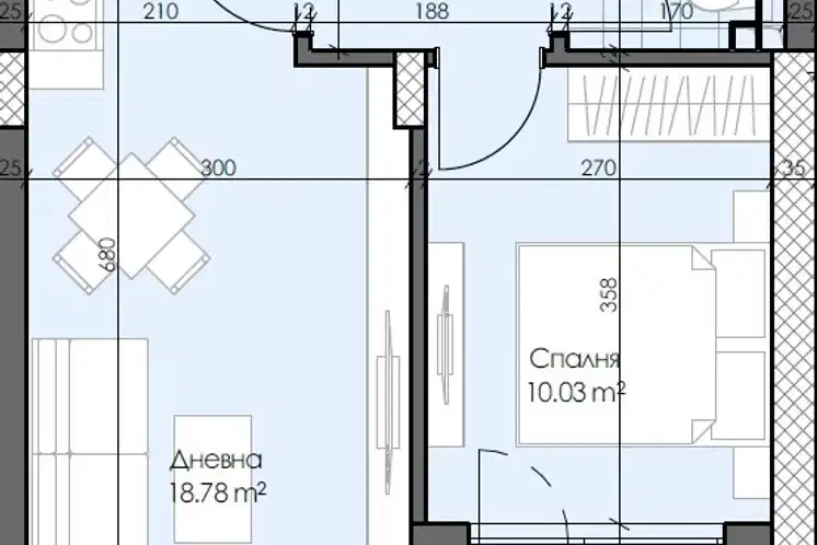 2-bedroom apartment in Plovdiv, Kyrshiyaka