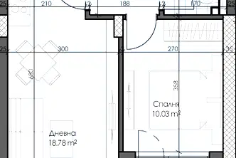 Двустаен апартамент в Пловдив, Кършияка
