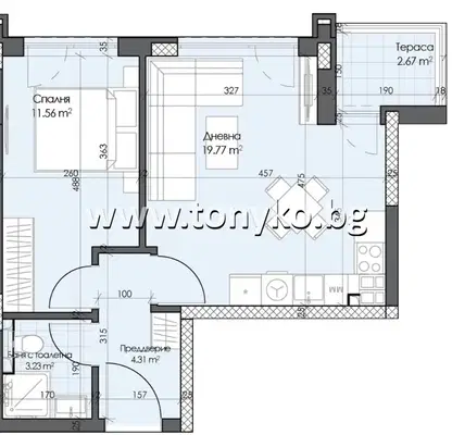 Photo 3 — 2-bedroom apartment in Plovdiv, Kyrshiyaka