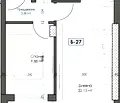 Снимка 2 — Двустаен апартамент в Пловдив, Кършияка