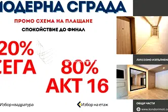 Двустаен апартамент в Пловдив, Кършияка