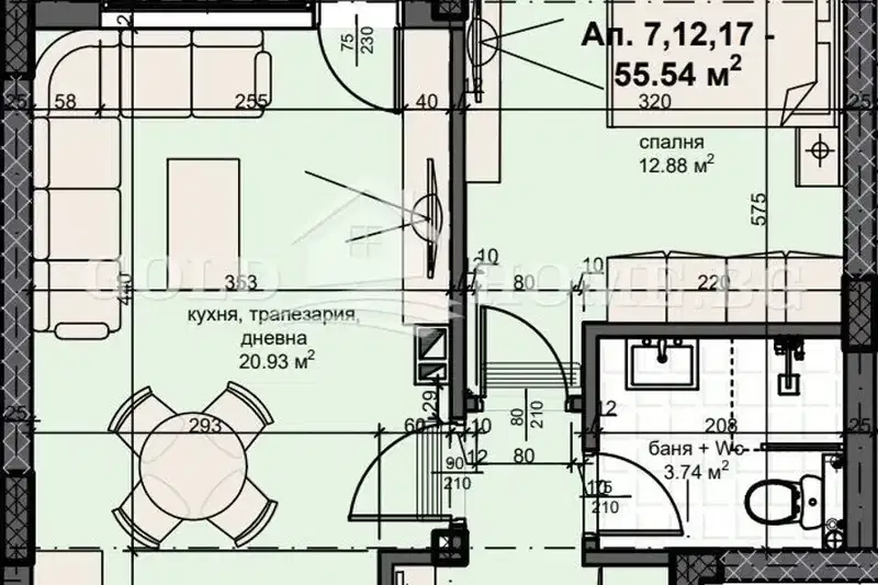 2-bedroom apartment in Plovdiv, Kyrshiyaka