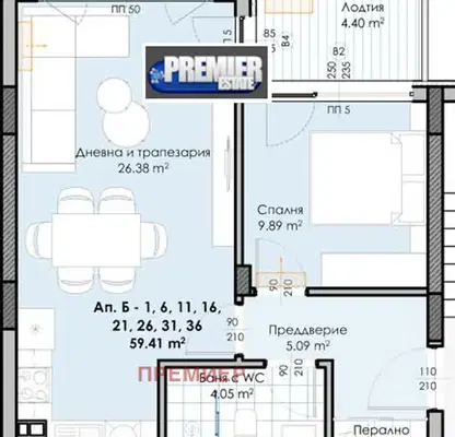 Снимка 2 — Двустаен апартамент в Пловдив, Кършияка