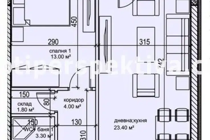 2-bedroom apartment in Plovdiv, Kyrshiyaka