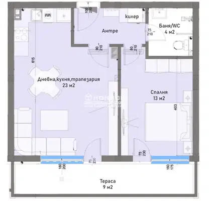 Снимка 2 — Двустаен апартамент в Пловдив, Кършияка